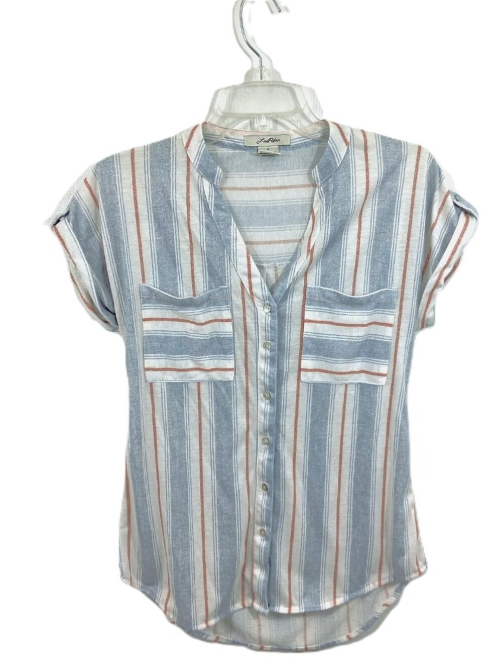 Love Potion Striped Knit Top Button Down Multicolor Women Size S